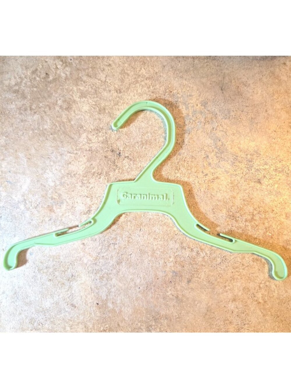 Garanimal Plastic Clothes Hanger Light Green Vintage 80's Retro